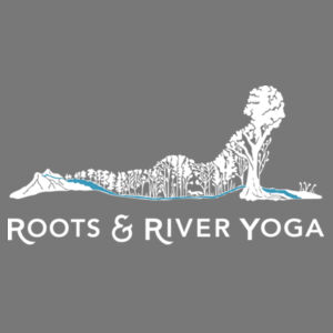 Roots & River Yoga White Printed logo - Unisex Sponge Fleece Raglan Sweatshirt Design