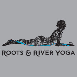 Roots & River Yoga Black Printed logo - Unisex Sponge Fleece Raglan Sweatshirt Design