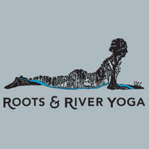 Roots & River Yoga Black Printed logo Design