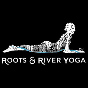Roots & River Yoga White Printed logo Design