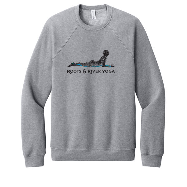 Roots & River Yoga Black Printed logo - Unisex Sponge Fleece Raglan Sweatshirt Thumbnail
